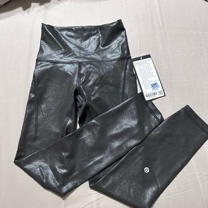 Lululemon wunder train HR tight 25" pockets foil NWT